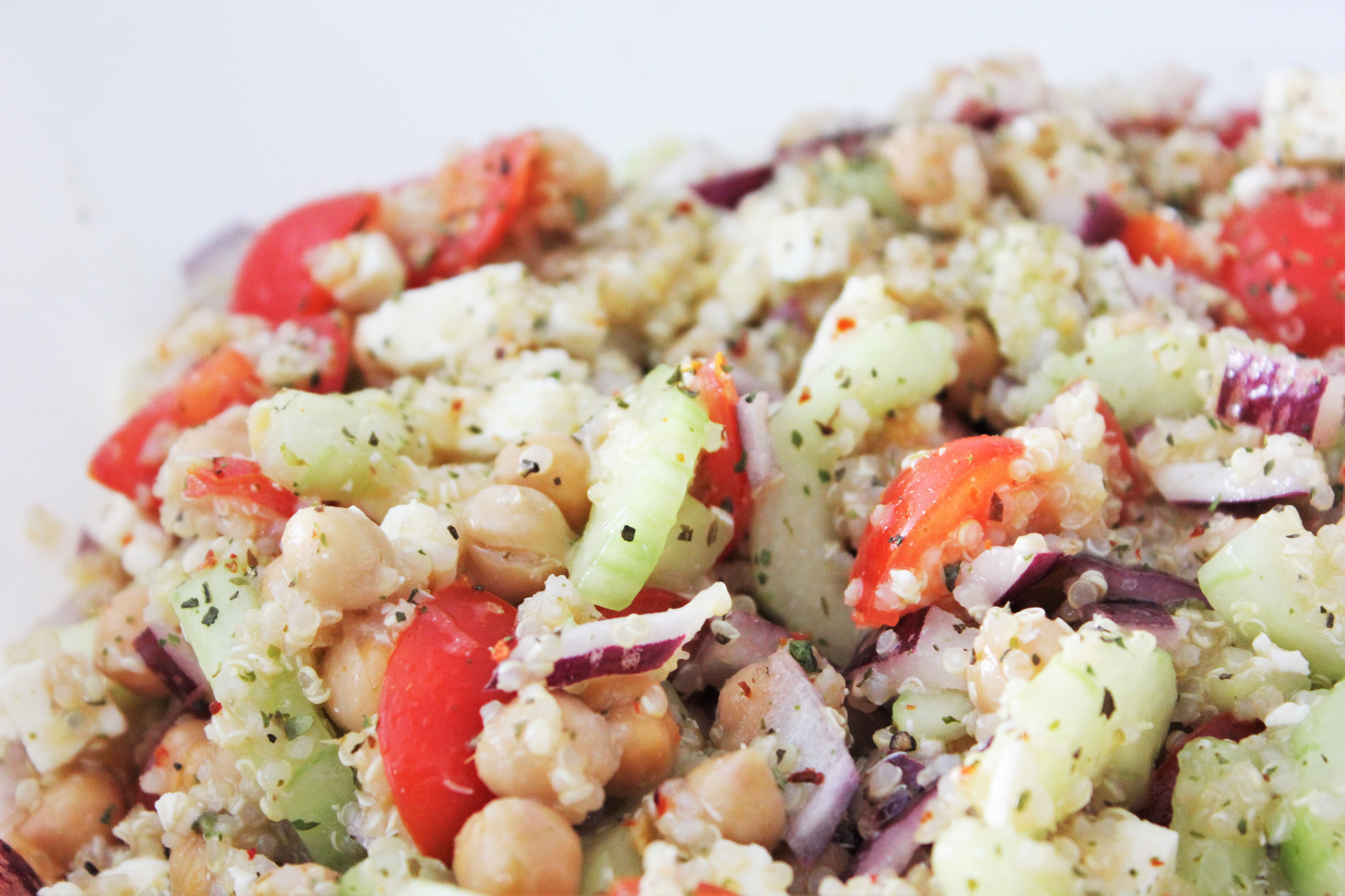 Greek Quinoa Salad with Lemon dressing